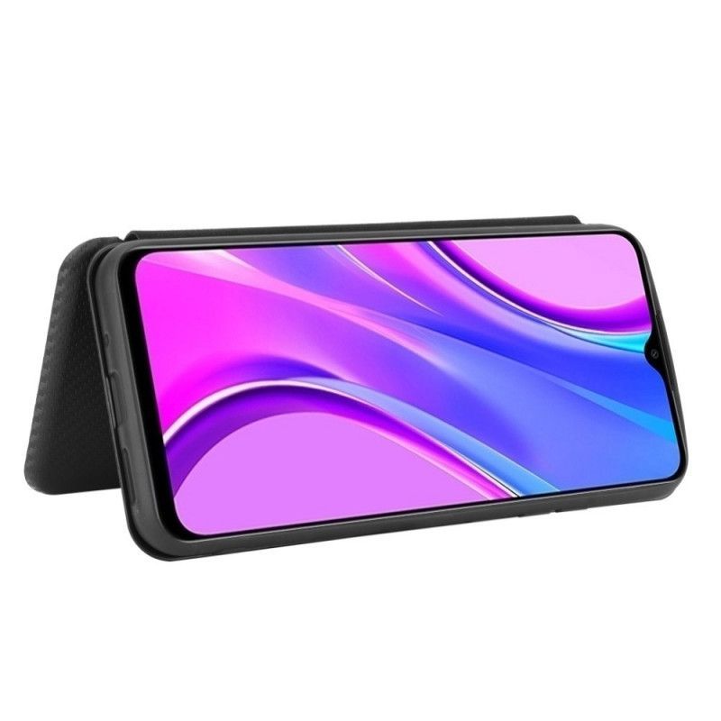 Kožené Pouzdro Folio Xiaomi Redmi 9c Barevný Karbonový Silikon