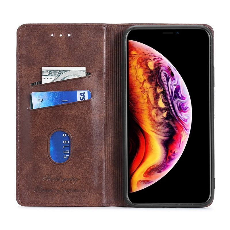 Kožené Pouzdro Folio Xiaomi Redmi 9c Švový Kožený Styl