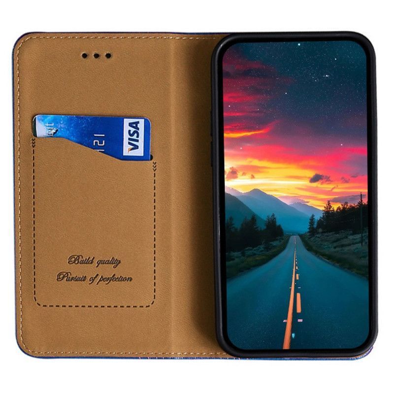 Kožené Pouzdro Folio Xiaomi Redmi Note 11 Pro / Note 11 Pro Plus Starý Vzhled Kůže