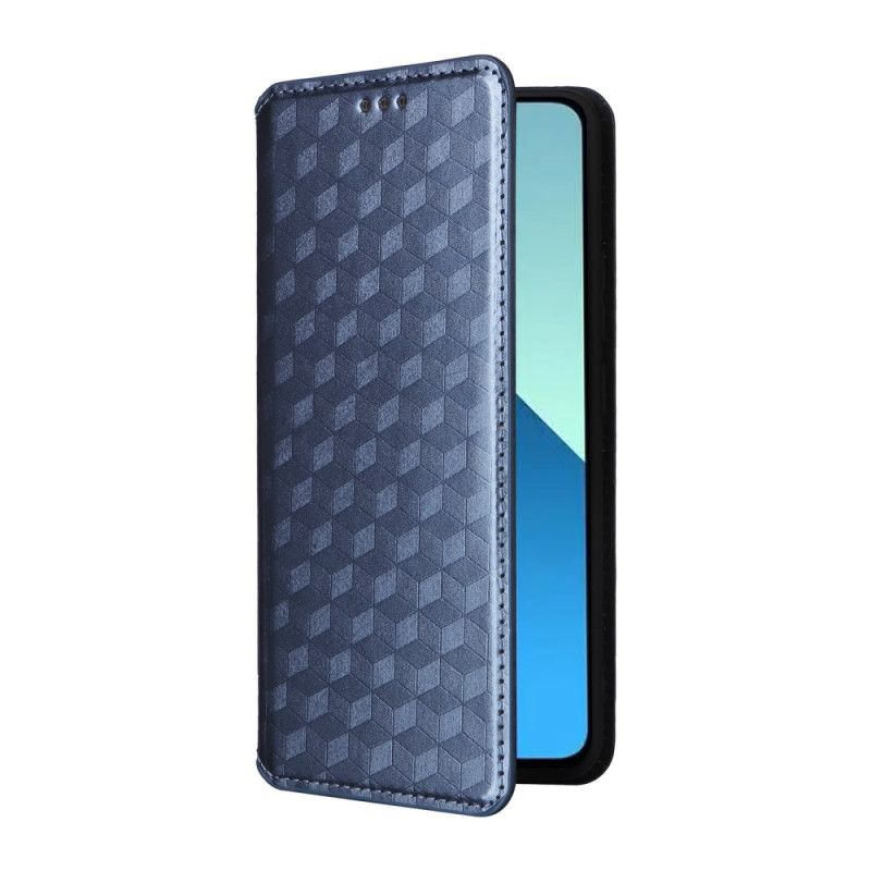 Kožené Pouzdro Folio Xiaomi Redmi Note 13 4g 3d Diamanty