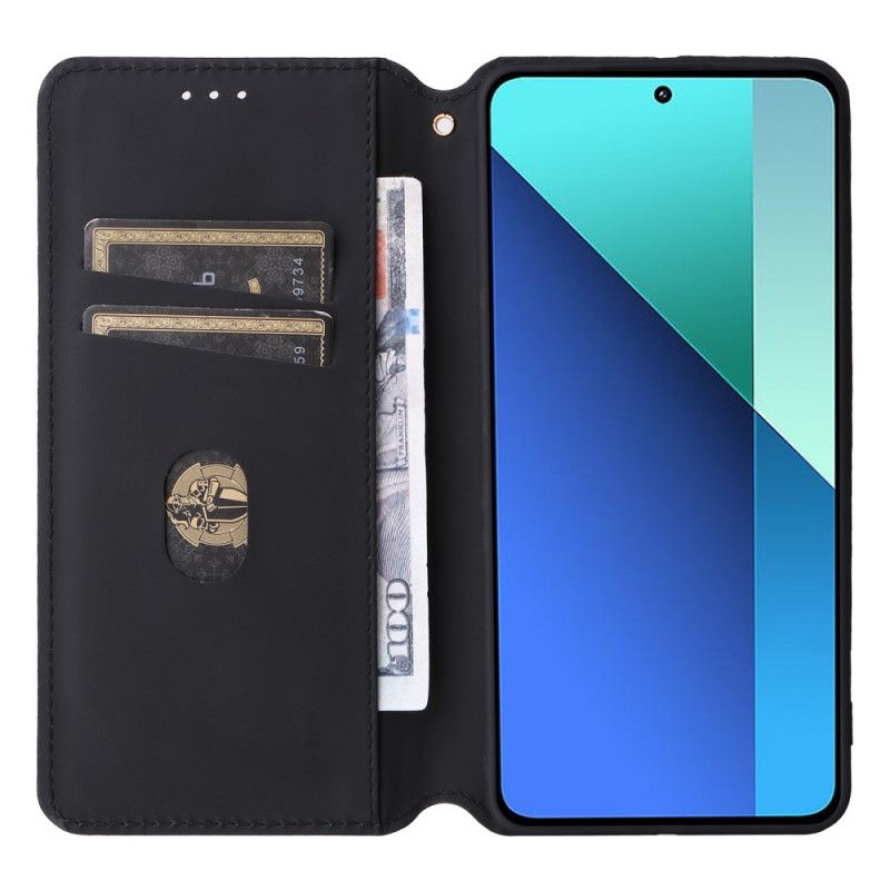 Kožené Pouzdro Folio Xiaomi Redmi Note 13 4g 3d Diamanty