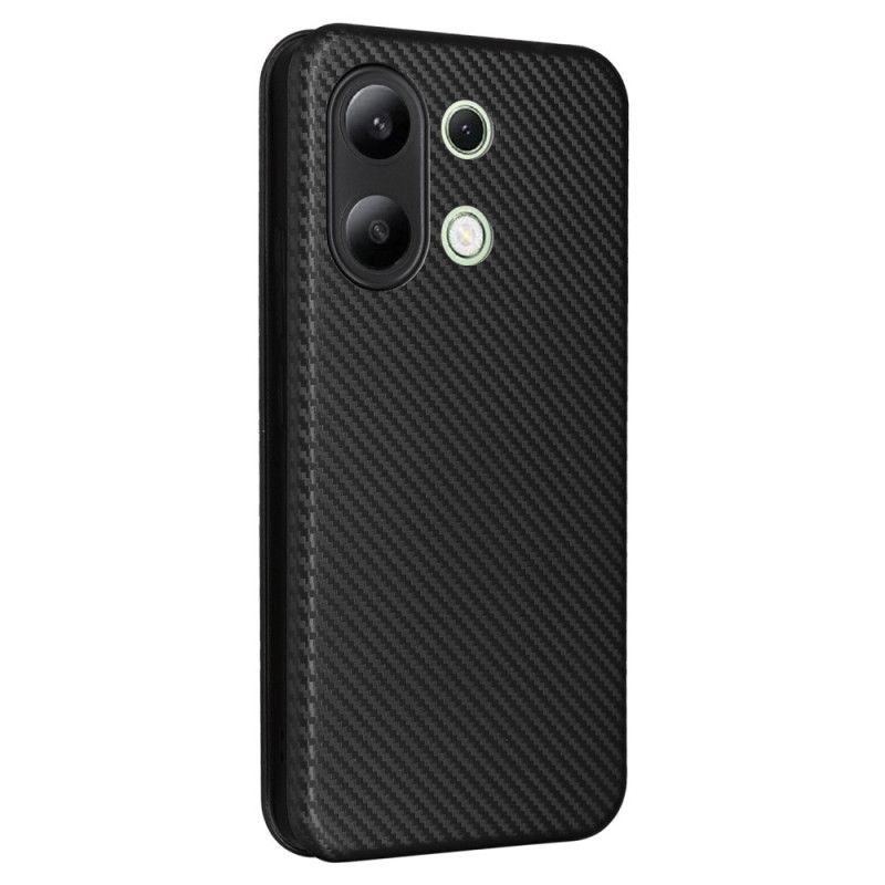 Kožené Pouzdro Folio Xiaomi Redmi Note 13 4g Uhlíkové Vlákno