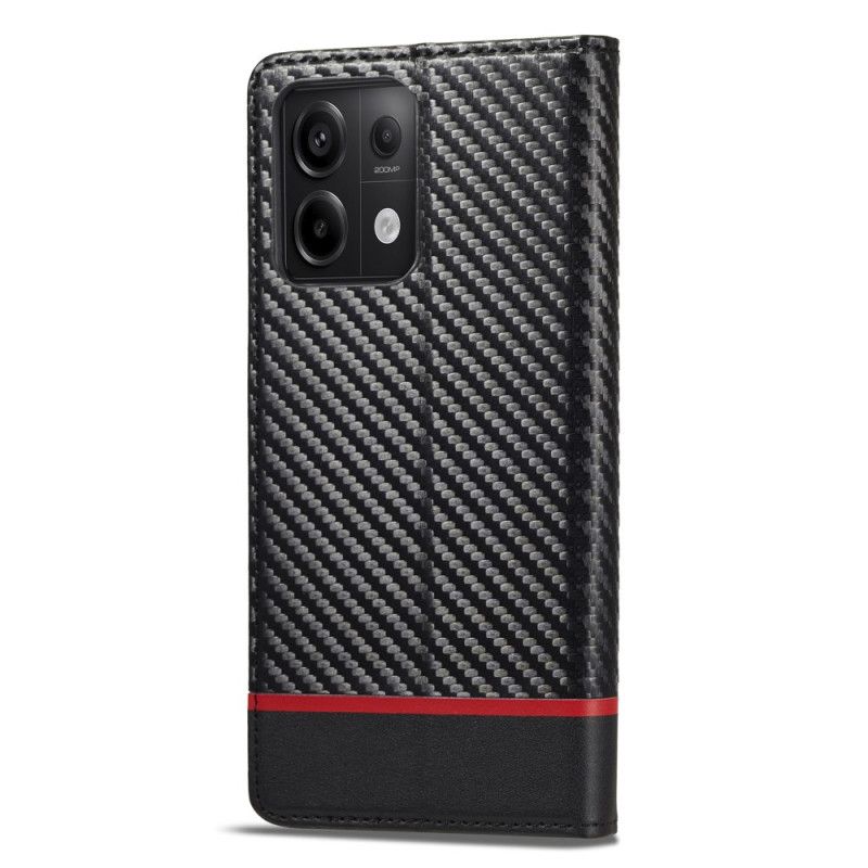 Kožené Pouzdro Folio Xiaomi Redmi Note 13 4g Uhlíkové Vlákno Lc.imeeke