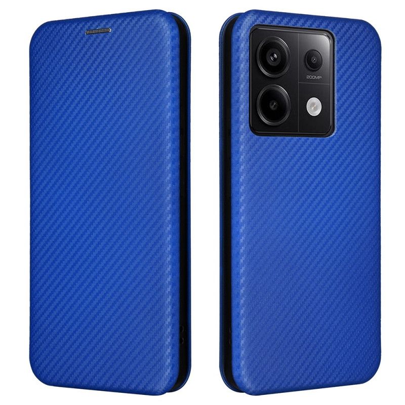 Kožené Pouzdro Folio Xiaomi Redmi Note 13 5g Uhlíkové Vlákno