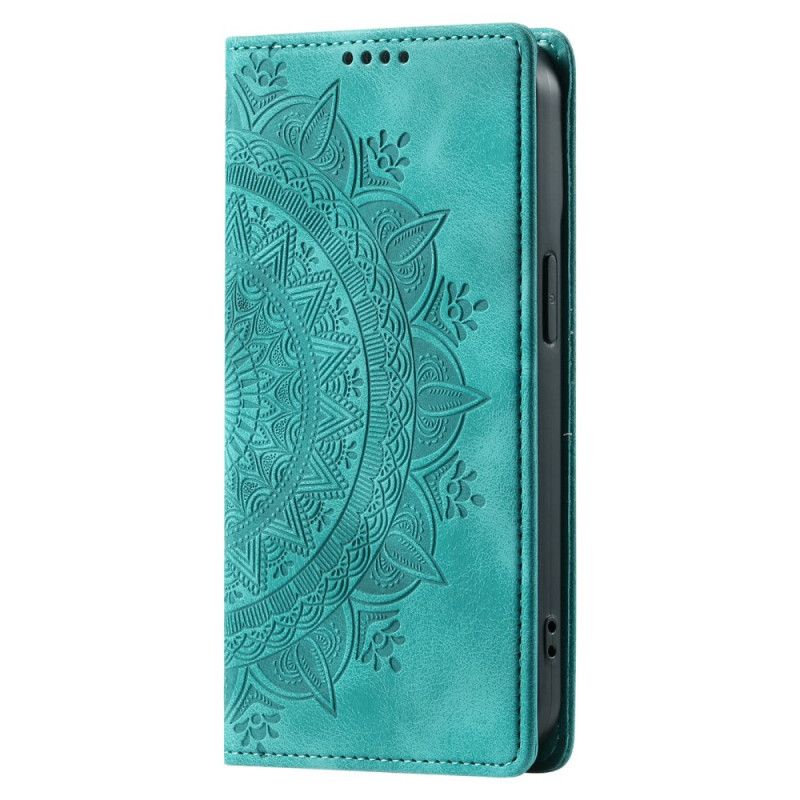 Kožené Pouzdro Folio Xiaomi Redmi Note 13 Pro 4g Mandala Suede Effect