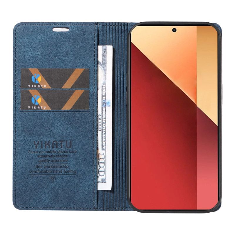 Kožené Pouzdro Folio Xiaomi Redmi Note 13 Pro 4g Yikatu