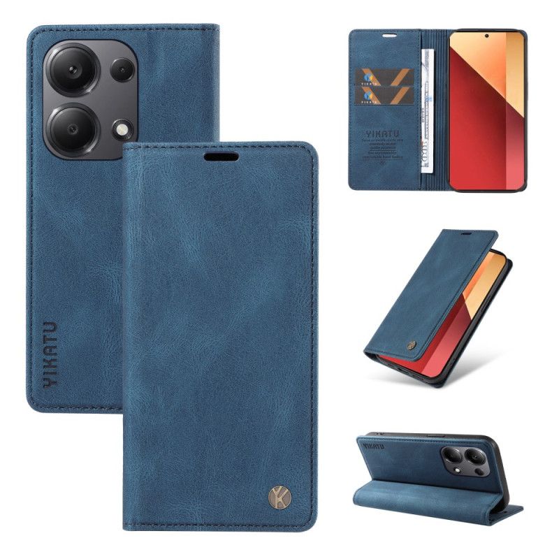 Kožené Pouzdro Folio Xiaomi Redmi Note 13 Pro 4g Yikatu