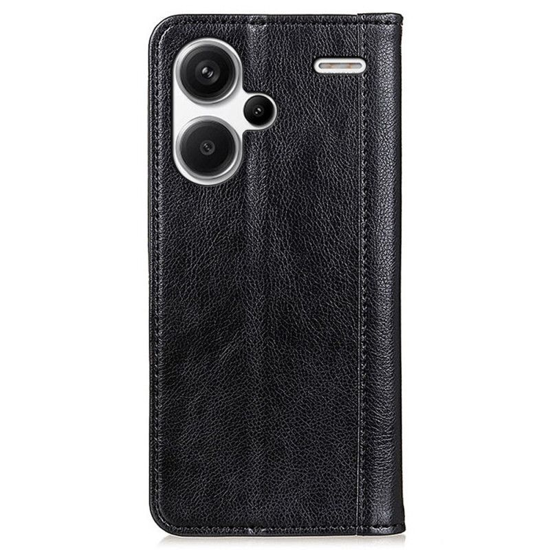 Kožené Pouzdro Folio Xiaomi Redmi Note 13 Pro Plus 5g Retro Štípaná Kůže