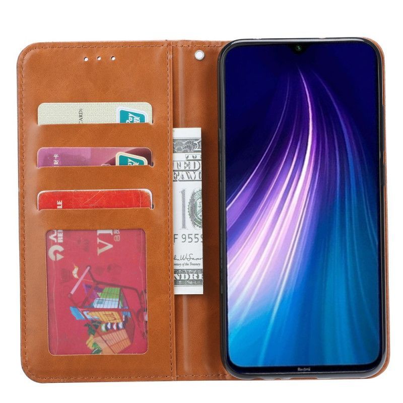 Kožené Pouzdro Folio Xiaomi Redmi Note 8 Držák Na Karty Z Umělé Kůže