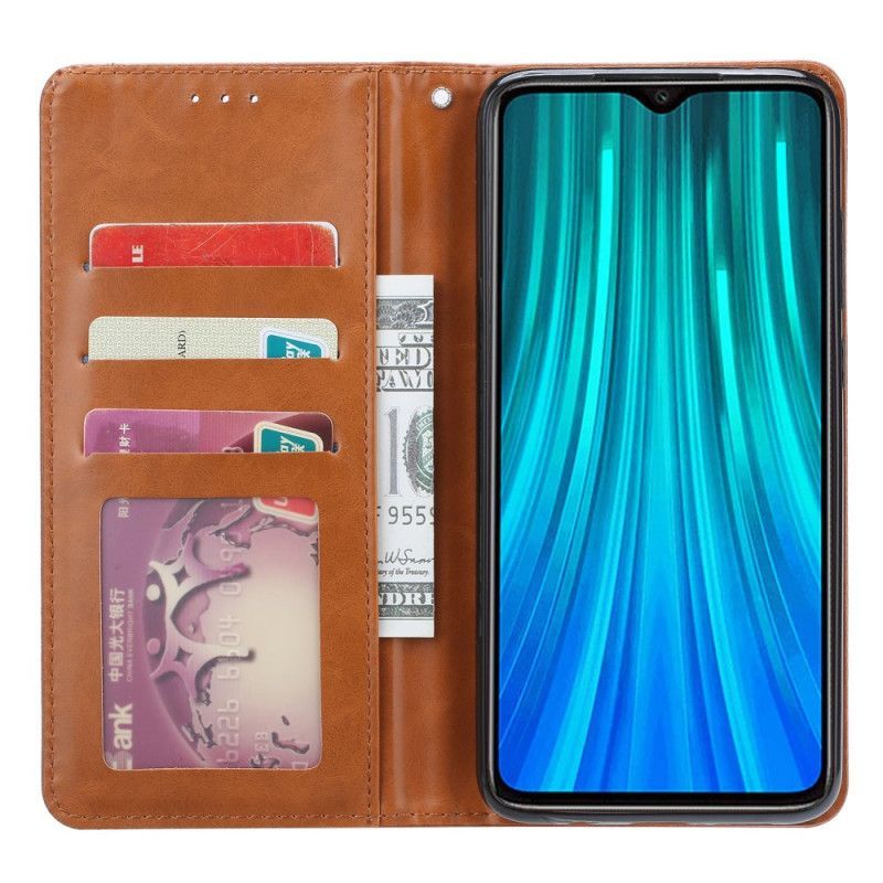 Kožené Pouzdro Folio Xiaomi Redmi Note 8 Pro Držák Na Karty Z Umělé Kůže