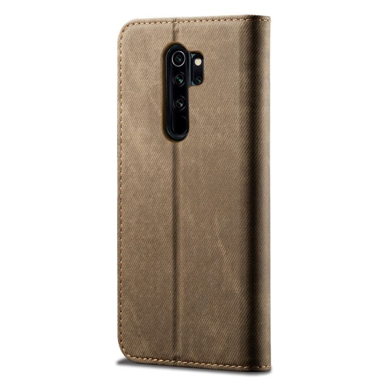 Kožené Pouzdro Folio Xiaomi Redmi Note 8 Pro Jeansová Látka