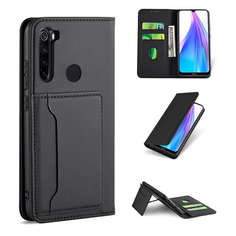 Kožené Pouzdro Folio Xiaomi Redmi Note 8t Držák Podpůrné Karty