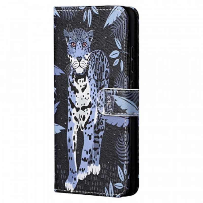 Kožené Pouzdro Na Xiaomi Redmi Note 11 / 11S Na Lana Strappy Leopard