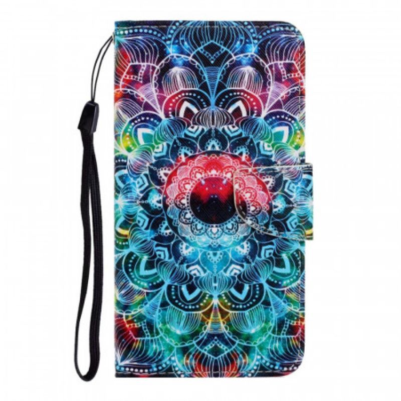 Kožené Pouzdro Na Xiaomi Redmi Note 11 Pro Plus 5G Na Lana Okázalá Strappy Mandala