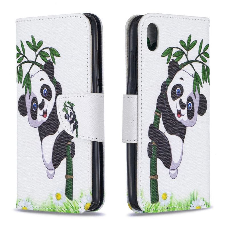 Kožené Pouzdro Xiaomi Redmi 7a Panda Na Bambusu