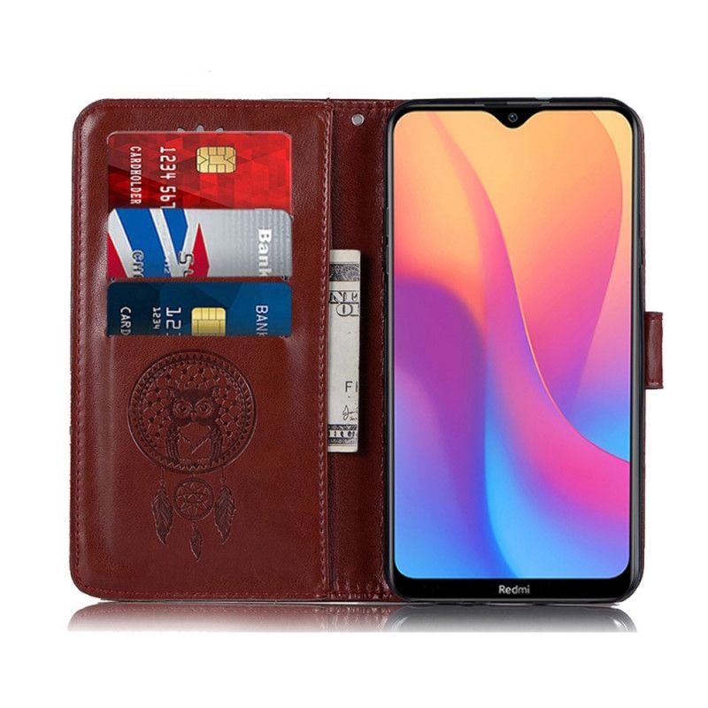 Kožené Pouzdro Xiaomi Redmi 8a Lapač Snů S Koženým Efektem Sovy