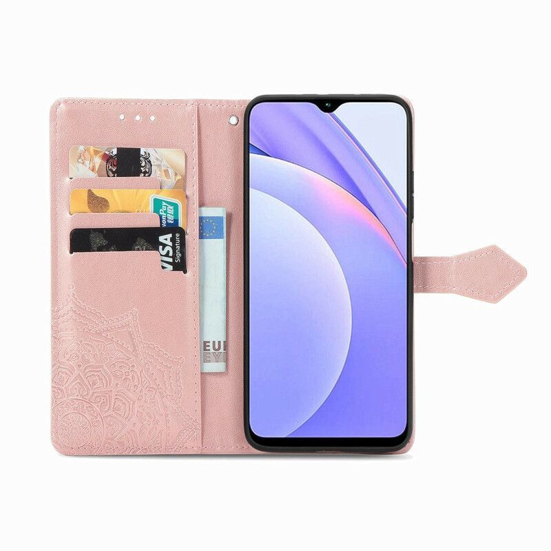 Kožené Pouzdro Xiaomi Redmi 9t Středověká Mandala