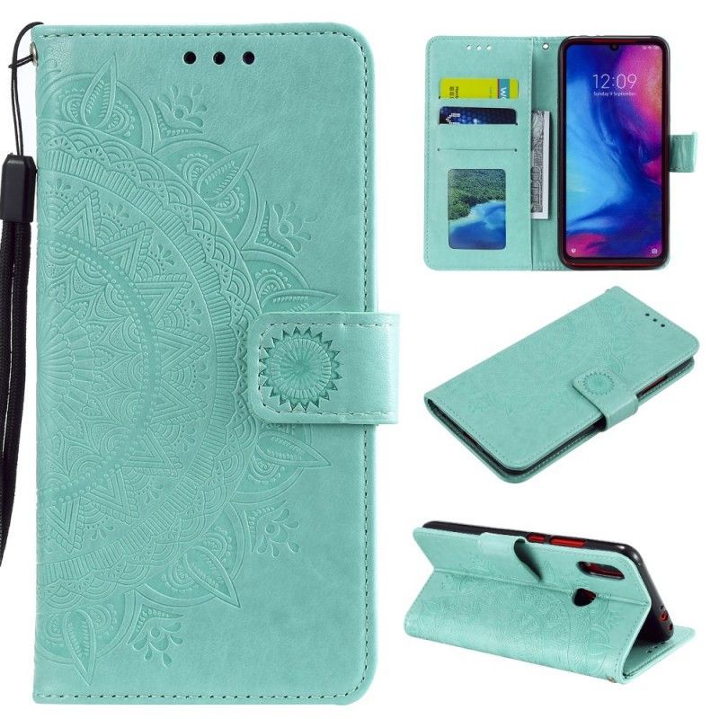 Kožené Pouzdro Xiaomi Redmi Note 7 Sluneční Mandala