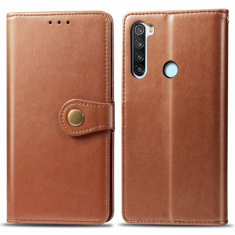 Kožené Pouzdro Xiaomi Redmi Note 8 Umělá Kůže A Vintage Spona