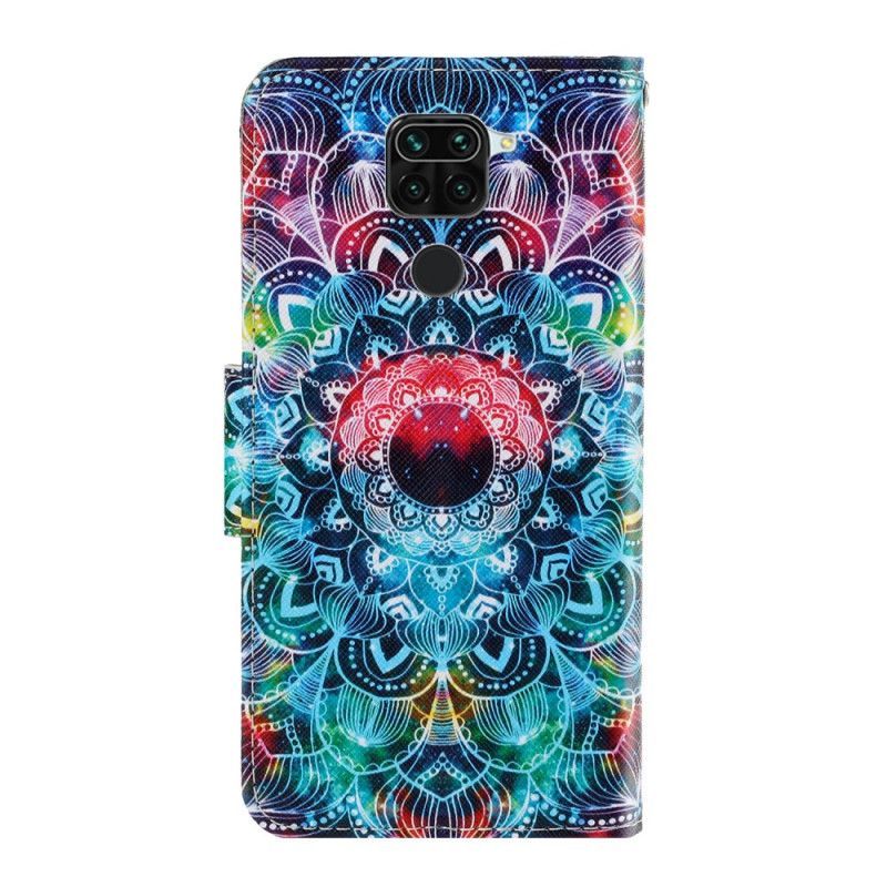 Kožené Pouzdro Xiaomi Redmi Note 9 Okázalá Pásková Mandala