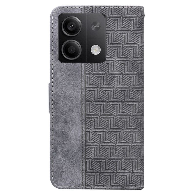 Kožený Kryt Na Xiaomi Redmi Note 13 5g Páskový Tkaný Vzor