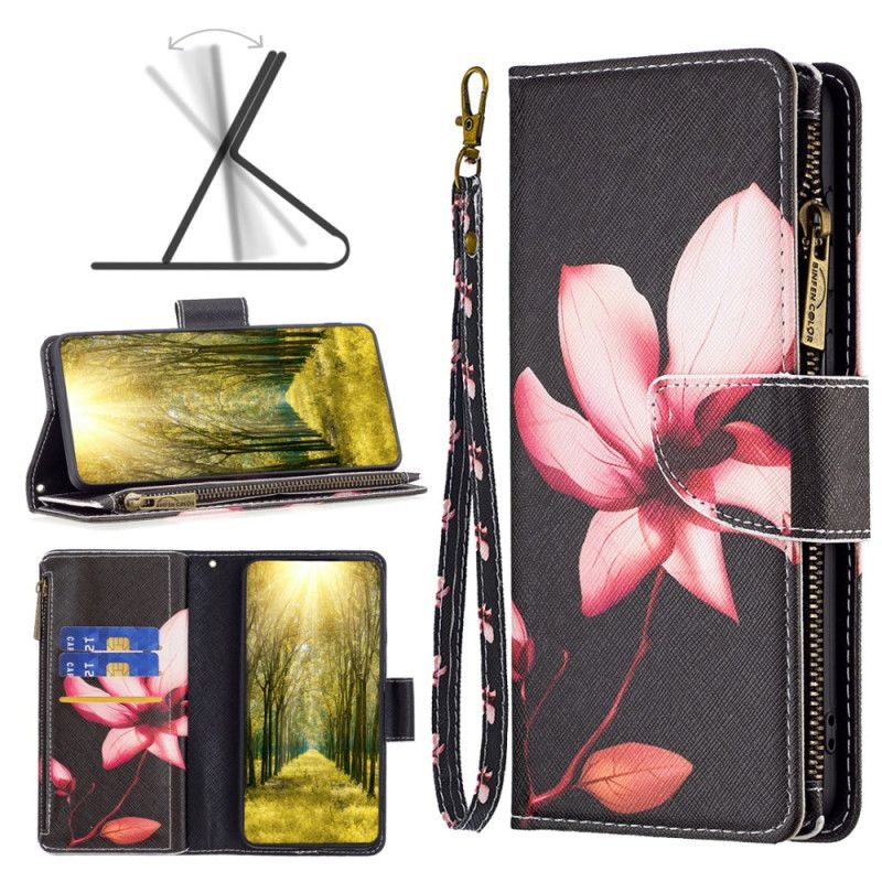 Kožený Kryt Na Xiaomi Redmi Note 13 5g Peněženka Lotus Strap