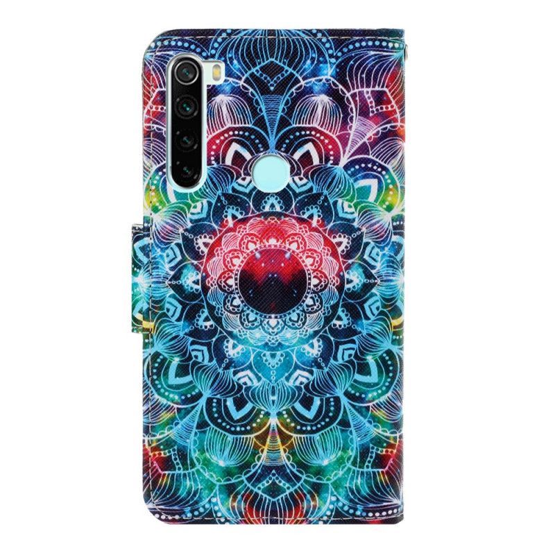 Kožený Kryt Na Xiaomi Redmi Note 8t Okázalá Pásková Mandala