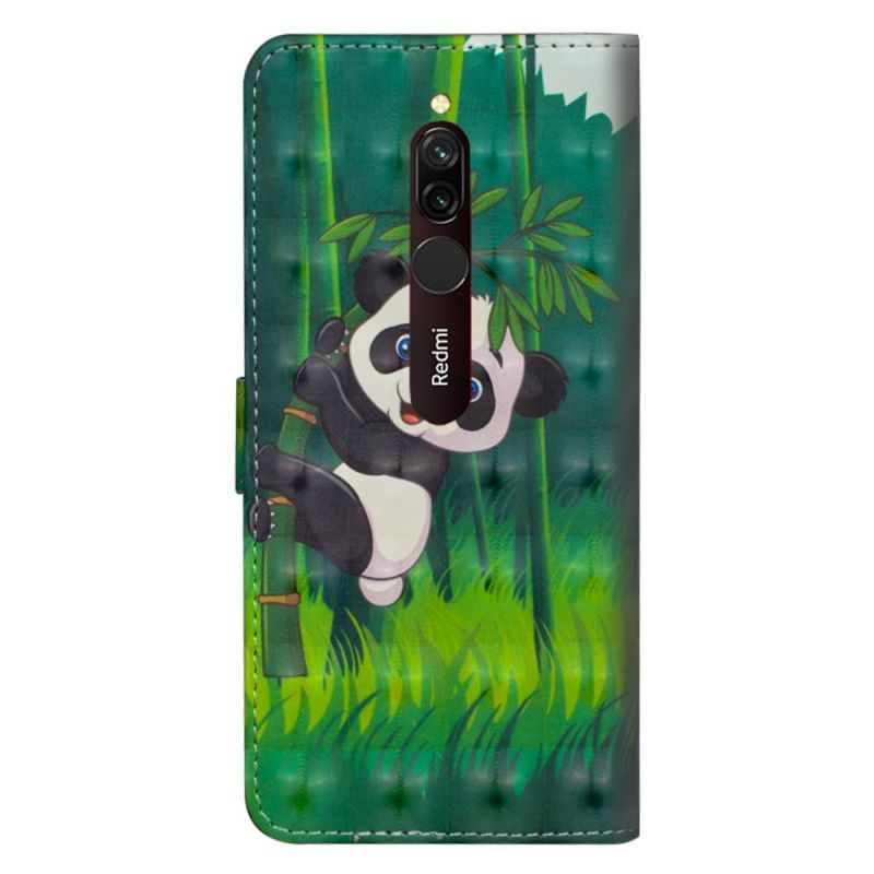 Kožený Kryt Xiaomi Redmi 8 Panda A Bambus