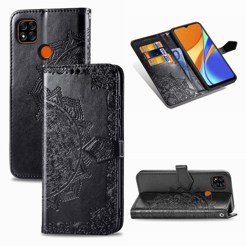 Kožený Kryt Xiaomi Redmi 9c Středověká Mandala