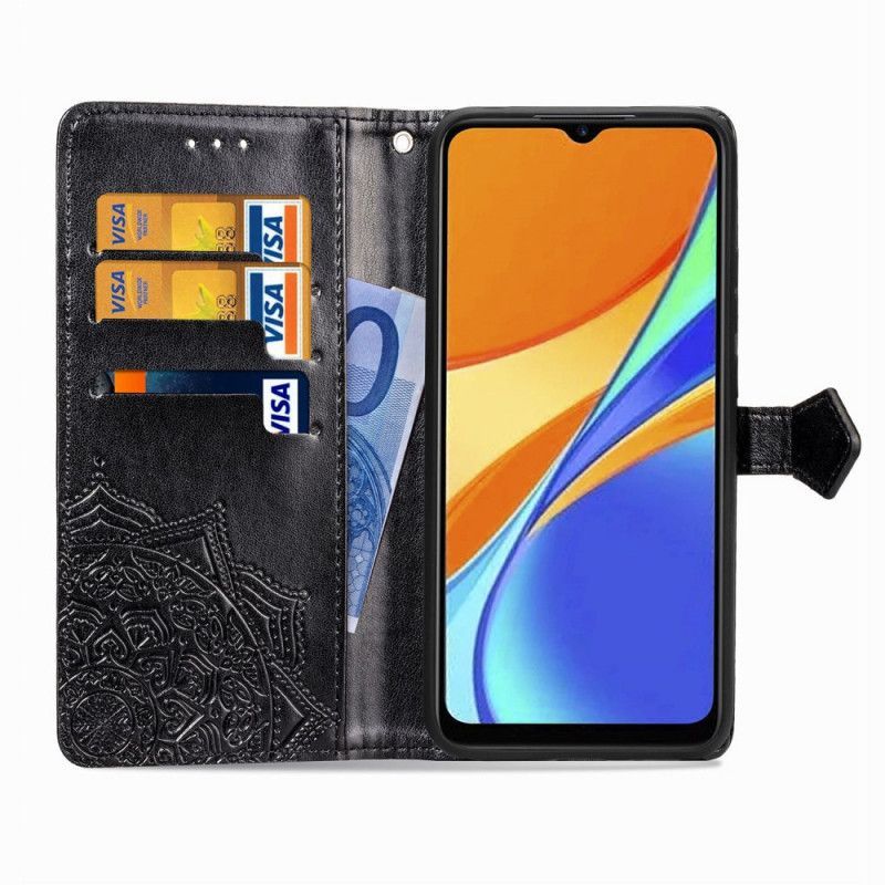 Kožený Kryt Xiaomi Redmi 9c Středověká Mandala