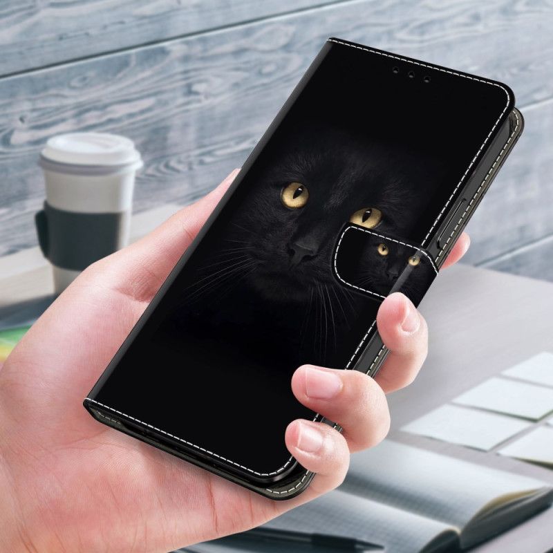 Kožený Kryt Xiaomi Redmi Note 13 4g Černá Kočka