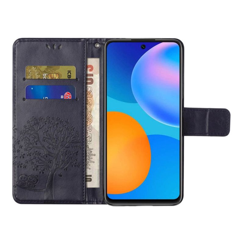 Kožený Kryt Xiaomi Redmi Note 13 4g Strom A Sovy S Popruhem