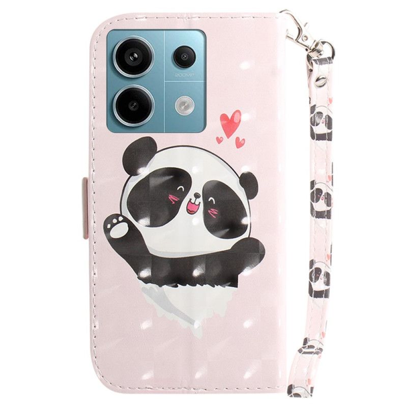 Kožený Kryt Xiaomi Redmi Note 13 Pro 5g Panda Love S Popruhem