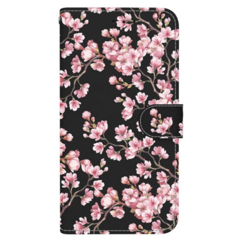 Kožený Kryt Xiaomi Redmi Note 13 Pro Plus 5g Peněženka Plum Blossoms