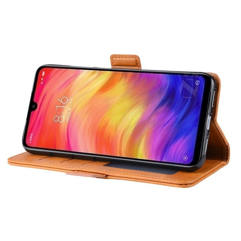 Kožený Kryt Xiaomi Redmi Note 7 Dvojitá Klapka