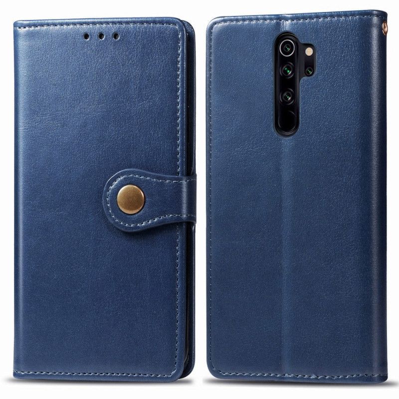 Kožený Kryt Xiaomi Redmi Note 8 Pro Umělá Kůže A Vintage Spona