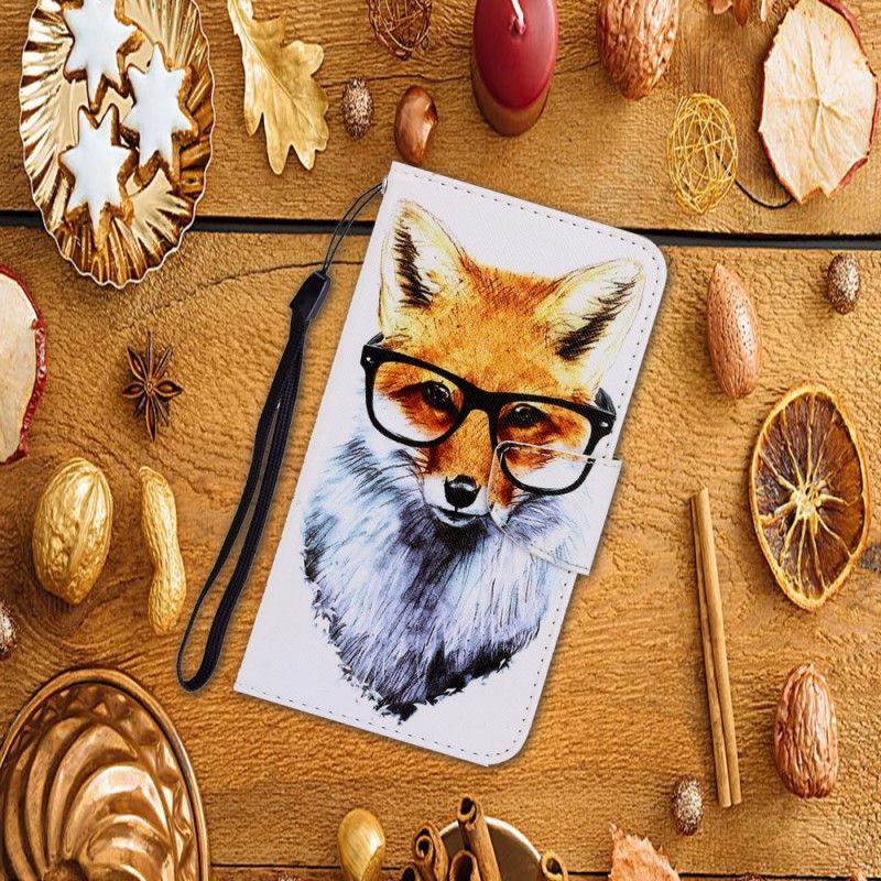 Kožený Kryt Xiaomi Redmi Note 9 Nerdy Liška S Popruhem