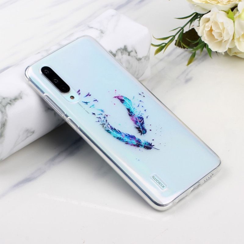 Kryt Na Xiaomi Mi 9 Lite Průhledné Peří