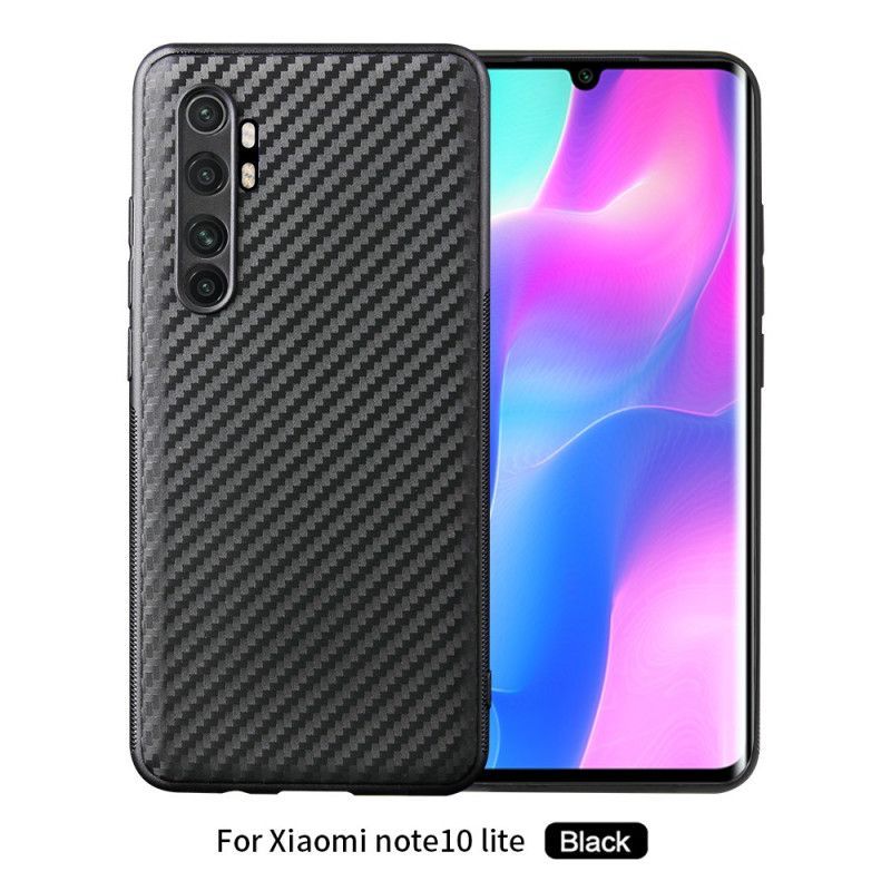 Kryt Na Xiaomi Mi Note 10 Lite Jednoduché Uhlíkové Vlákno