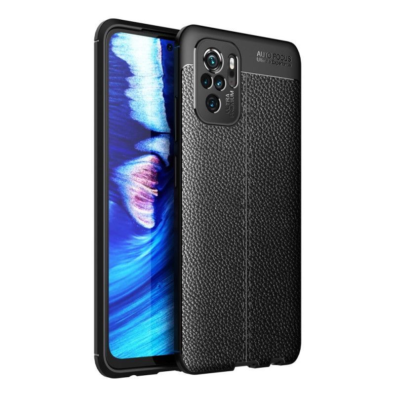 Kryt Na Xiaomi Redmi Note 10 / Note 10s Litchi S Dvojitým Koženým Efektem