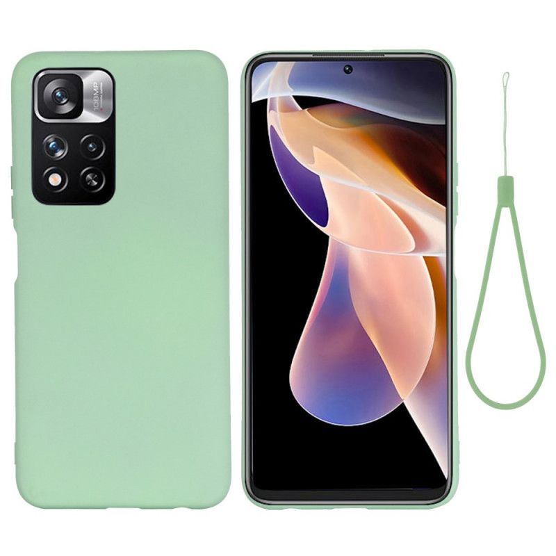 Kryt Na Xiaomi Redmi Note 11 Pro Plus 5G Tekutý Silikon Se Šňůrkou