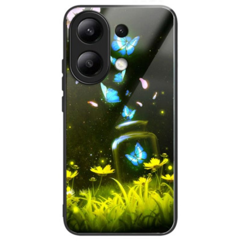 Kryt Na Xiaomi Redmi Note 13 4g Láhev Butterfly Z Tvrzeného Skla