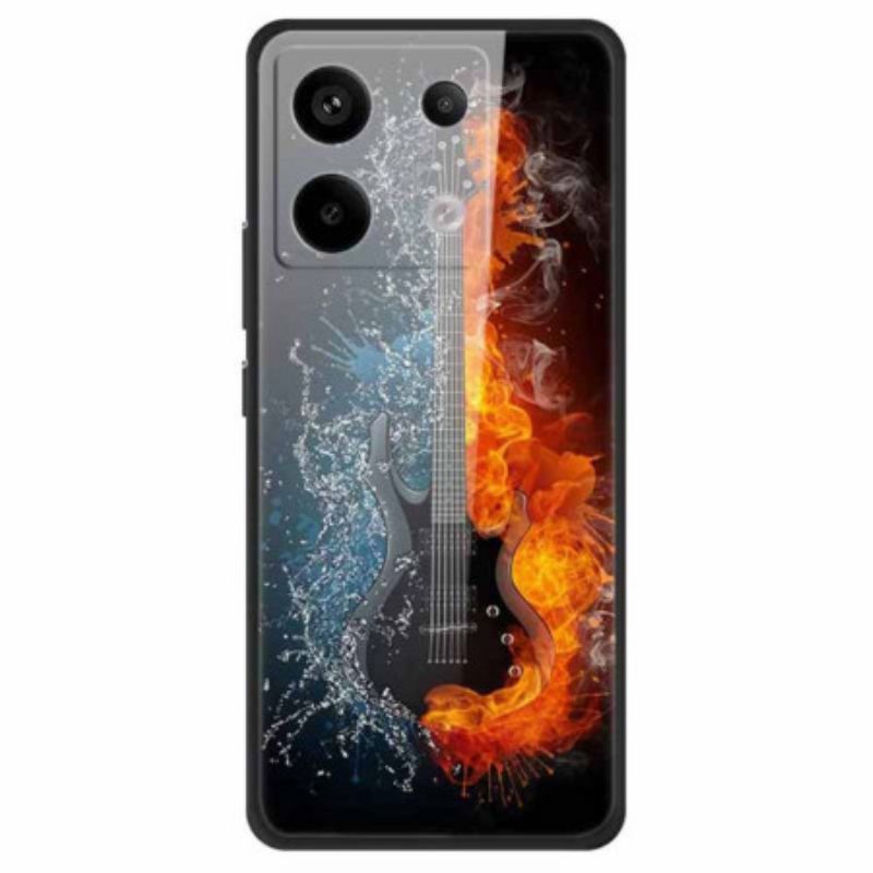 Kryt Na Xiaomi Redmi Note 13 Pro 5g Kytara Ledu A Ohně Z Tvrzeného Skla