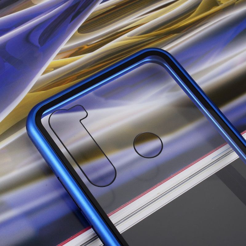 Kryt Na Xiaomi Redmi Note 8 Kovové Hrany Z Tvrzeného Skla