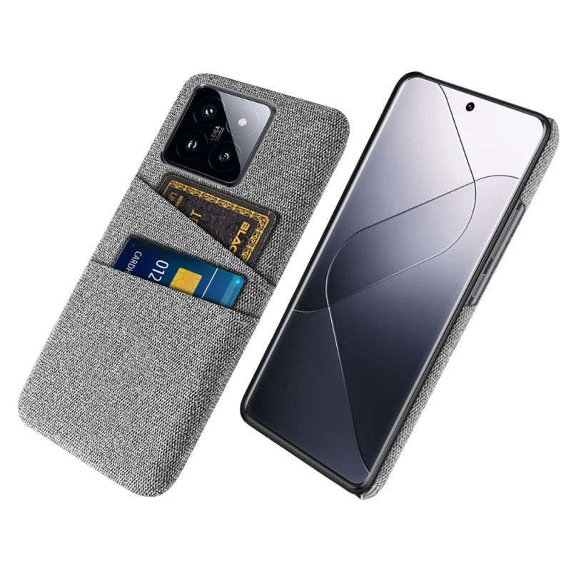 Kryt Xiaomi 14 Fabric Double Card Holder