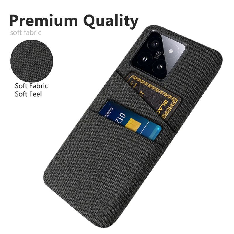 Kryt Xiaomi 14 Fabric Double Card Holder