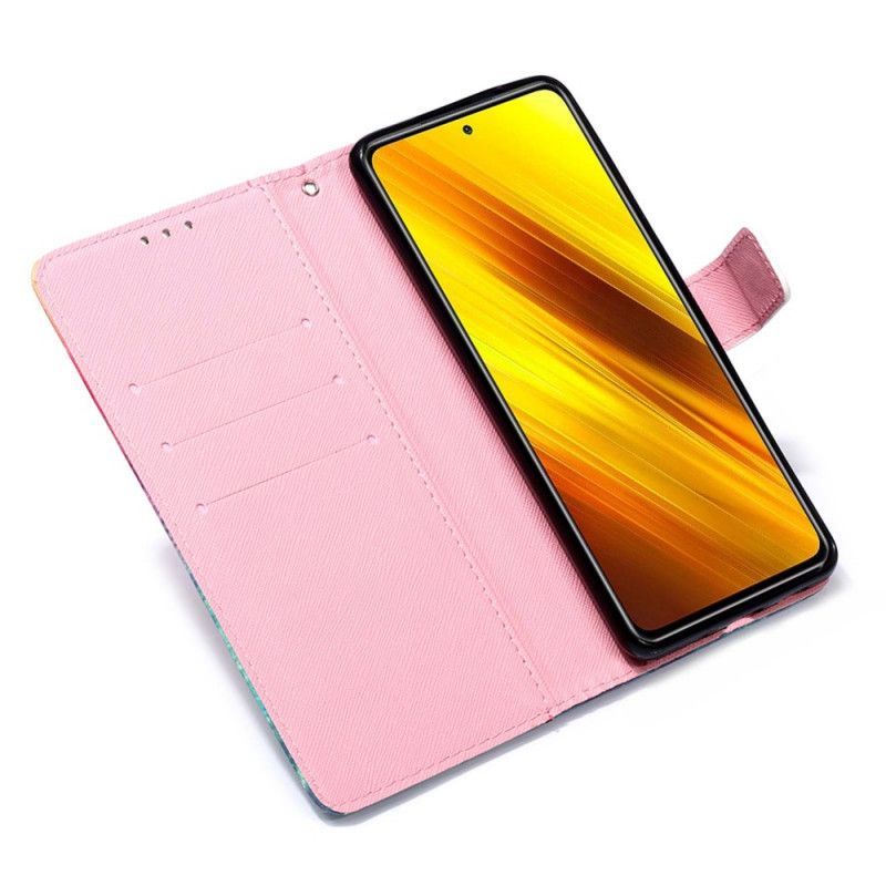 Kryt Xiaomi Flipové Pouzdro Poco X3 Akvarel Mák