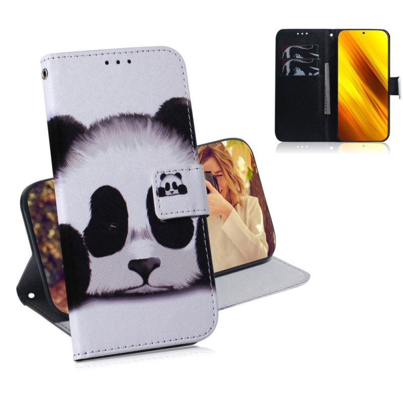 Kryt Xiaomi Flipové Pouzdro Poco X3 Panda Tvář