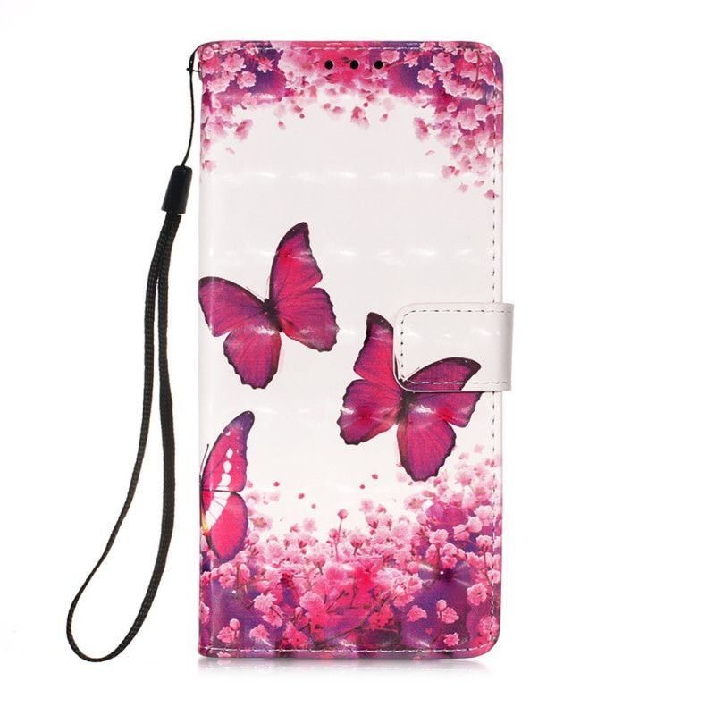 Kryt Xiaomi Flipové Pouzdro Poco X3 Red Butterflies