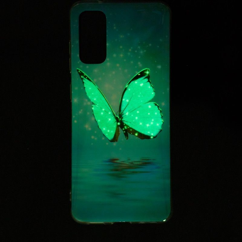 Kryt Xiaomi Mi 10t / 10t Pro Fluorescenční Modrý Motýl